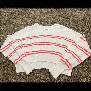 Aerie beyond cropped striped sweater size small